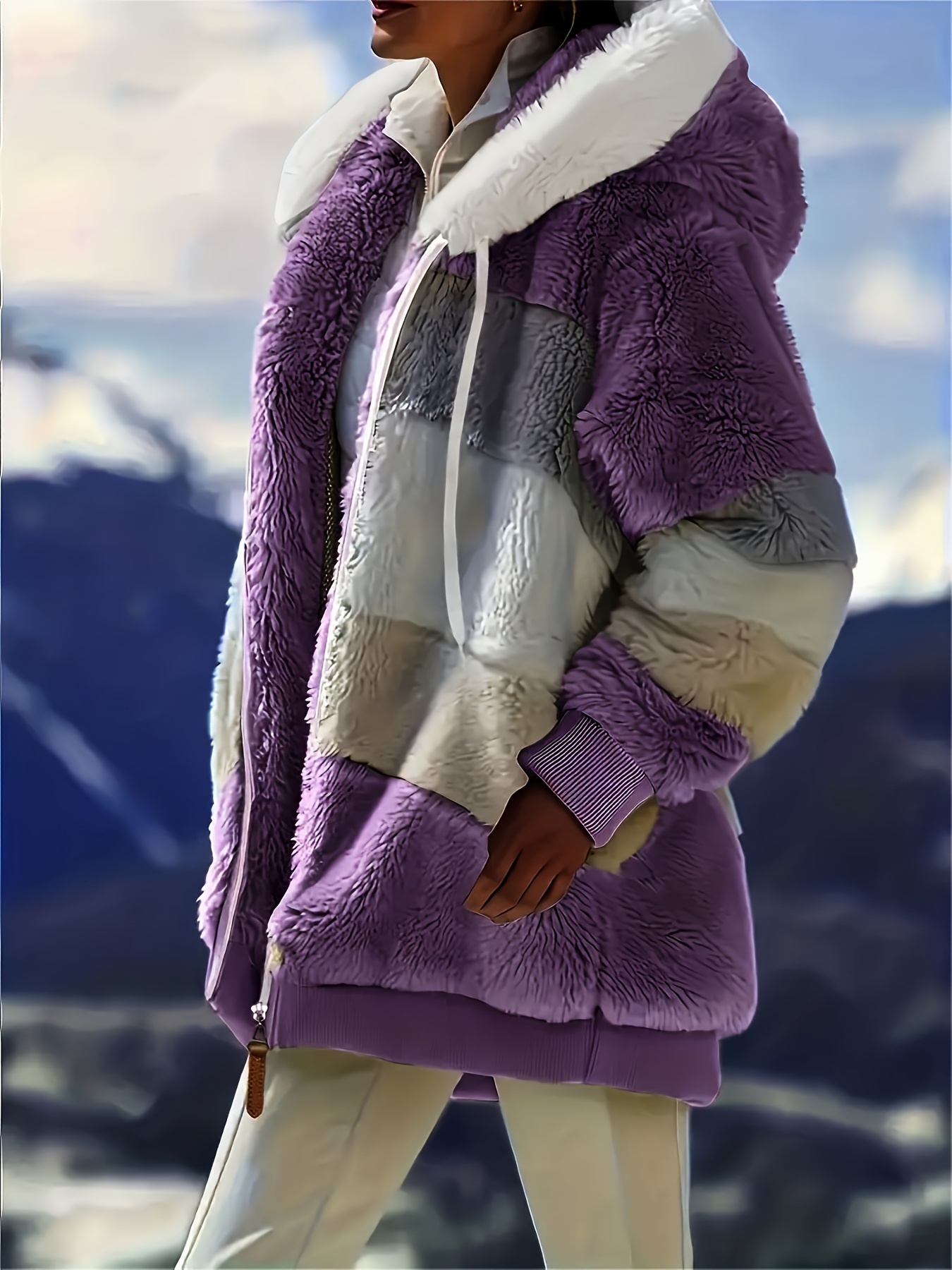 领口与翻领细节特写